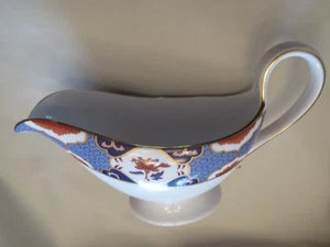 BOTE SALSA PORCELANA HUESO SPODE SHIMA IMARI DE COLECCIÓN CON PLACA OVALADA BAJO INGLATERRA - Imagen 1 de 11