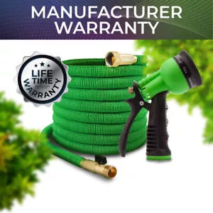 50 75 100ft HEAVY DUTY 4X Stronger Deluxe Expandable Flexible Garden Water Hose - Picture 1 of 14