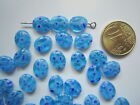 Perlas ovales cristal milflores 10 x 8 mm X 10 UNIDADES azul turquesa abalorios
