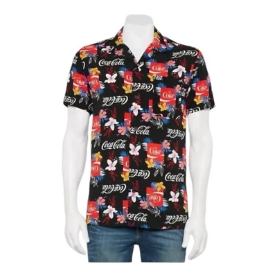 Camisa de campamento 100 % rayón flores hawaianas Coca Cola Cola para hombre talla XXL nueva con etiquetas Foto 1 de 4
