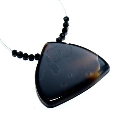 Cuentas de espinela de lujo lisas de ónix Briolette naturales sueltas para hacer joyas Foto 1 de 4