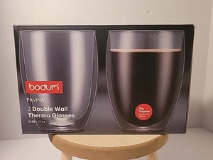 2er Set Bodum Pavina Doppelwandige Thermogläser 12 Oz Klar - Brandneu - Bild 1 von 5