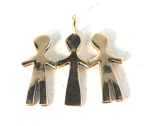 Vintage 14K Gelbgold 4 Personen Charm oder Halskette Anhänger Konvolut - Bild 1 von 4