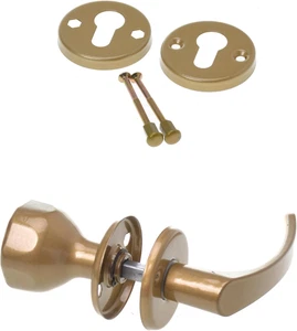 Aqbau® Türdrücker Türknopf rosette PZ Knopfdrücker Türknauf Gold - Bild 1 von 5