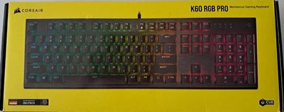 Gaming Keyboard Tastatur CORSAIR K60 RGB PRO Low Profile Deutsches Layout  - Bild 1 von 3
