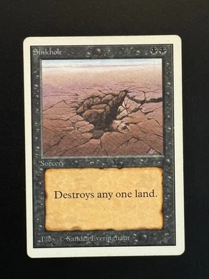 MTG - Sinkhole - Unlimited 2nd Edition - 1x LP (Magic: The Gathering) - Image 1 of 2
