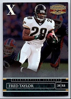 2007 Donruss Gridiron Gear Silver Holofoil X's  Fred Taylor 84 204/250 - Image 1 of 2