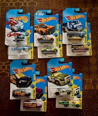 2017 Hot Wheels City Works 10 Car Lot - TH Ford Transit , Repo , Time Attaxi  - Image 1 of 4