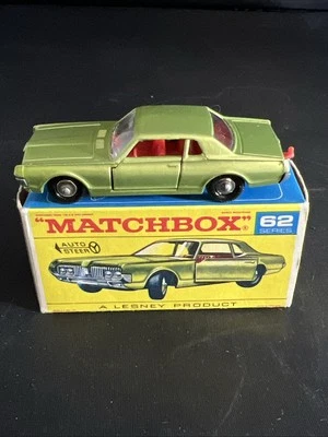 Vintage Matchbox Lesney No. 62 Green Mercury Cougar w/F Style Box New NOS - Image 1 of 4