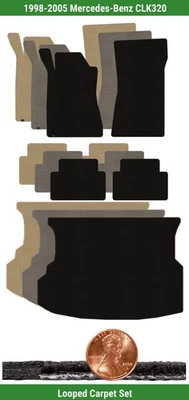 Juego de alfombrillas clásicas personalizadas para Mercedes CLK320 98-05 (5 piezas) #Y51 Foto 1 de 4