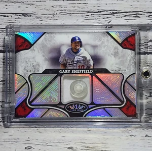 Parche de botón Topps Tier One Gary Sheffield 2025 usado en el juego/5 - Imagen 1 de 4