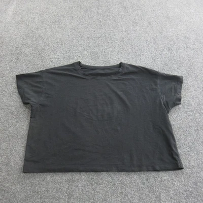 Lululemon Shirt Womens Large Black Cropped Boxy Oversized Short Sleeve Athletic - Image 1 of 4
