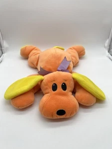 Ty Plush Pillow Pal Woof The Dog 14” Orange & Yellow Animal Plush Toy 1998 - Picture 1 of 8