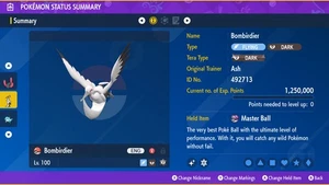 Pokemon Scarlet and Violet PSV - Shiny 6IV Bombirdier - Picture 1 of 3