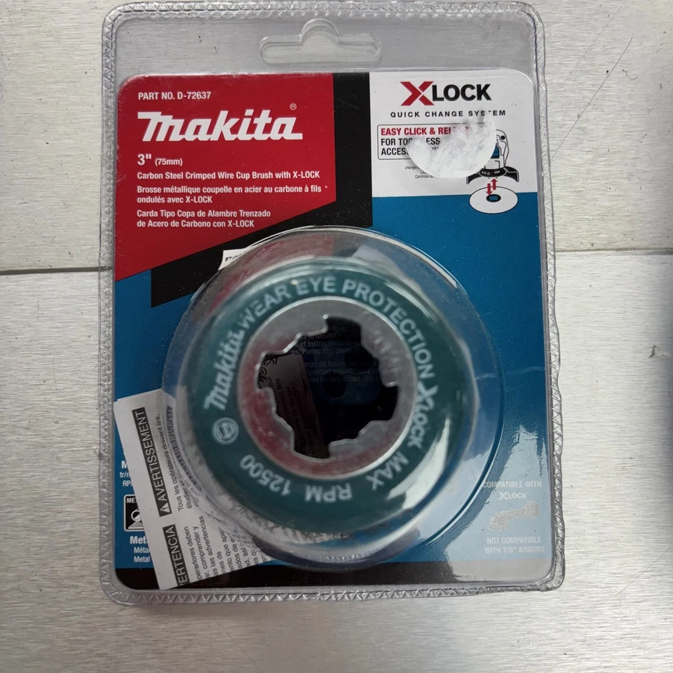 Makita Carbon Steel Crimped Wire Cup Brush with X-Lock Part D-72637 Item-1000