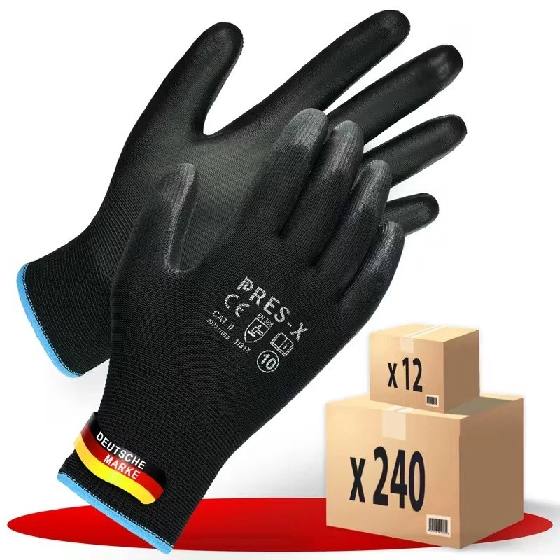 E- GLOBAL 12-240 Paar Arbeitshandschuhe aus Polyurethan, Präzision Atmungsaktiv Mechaniker