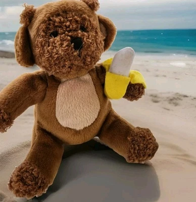 BABY GAP OSO DE PELUCHE MARRÓN PELUCHE MONO OREJAS PLÁTANO Foto 1 de 4