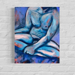 Oil paintings. Contemporary art. men. male picture. Men Portrait. muscle body - Picture 1 of 2