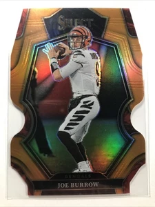 Joe Burrow 2022 Select #120 PREMIER ORANGE HOLO PRIZM DIE-CUT MATCH BENGALS /199 - Picture 1 of 2