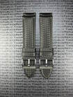 New 22mm Carbon Fiber LEATHER STRAP Black Watch Band LONGINES 22 mm