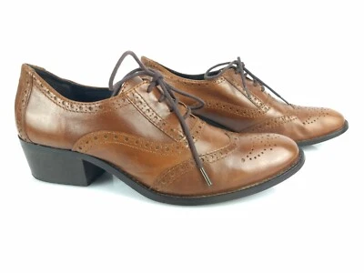 Minelli Richelieu Pequeño Tacón Piel Marrón T 38 Muy Buen Estado - Imagen 1 de 4