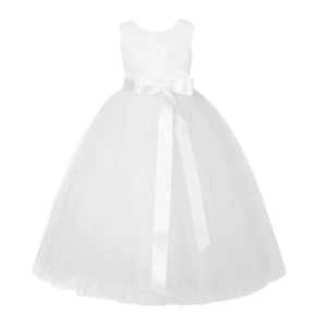 Sequin Heart Cutout Flower Girl Dresses Wedding Dress Junior Bridesmaid Dresses - Picture 1 of 67