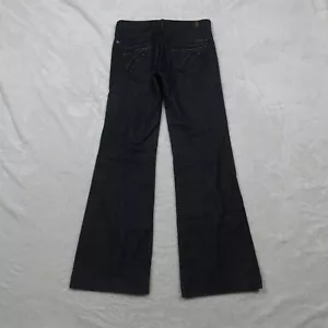 7 For All Mankind DOJO Jeans Womens 27 Flare Leg Jeans Limited Edition Dark Wash - Picture 1 of 12