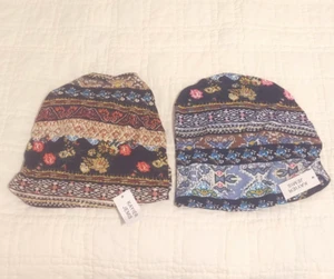 2 Kayier Jemis Baggy Slouchy Beanie Pull-On Skull Cap Headcover Chemo Boho NWT - Picture 1 of 4