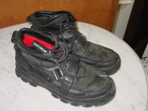 Mens Polo Ralph Lauren Black Heworth Boots! Size 10 Sold As Is! - Picture 1 of 12