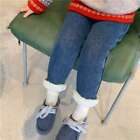 Children Winter Warm Thicken Plush Jeans Pants Baby Girls Denim Skinny Trousers