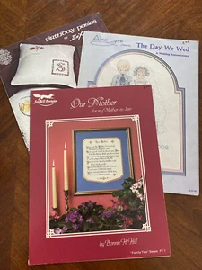 Three Crosstitch patterns - The day we wed, our mother, birthday posies - Picture 1 of 4