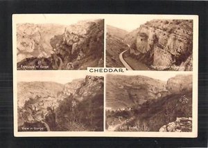 D6486 UK Cheddar 4 images vintage postcard - Bild 1 von 2