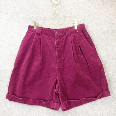 Vintage 90s Corduroy Shorts Womens S AMERICAN EAGLE Burgundy Preppy 30/5 - Image 1 of 4