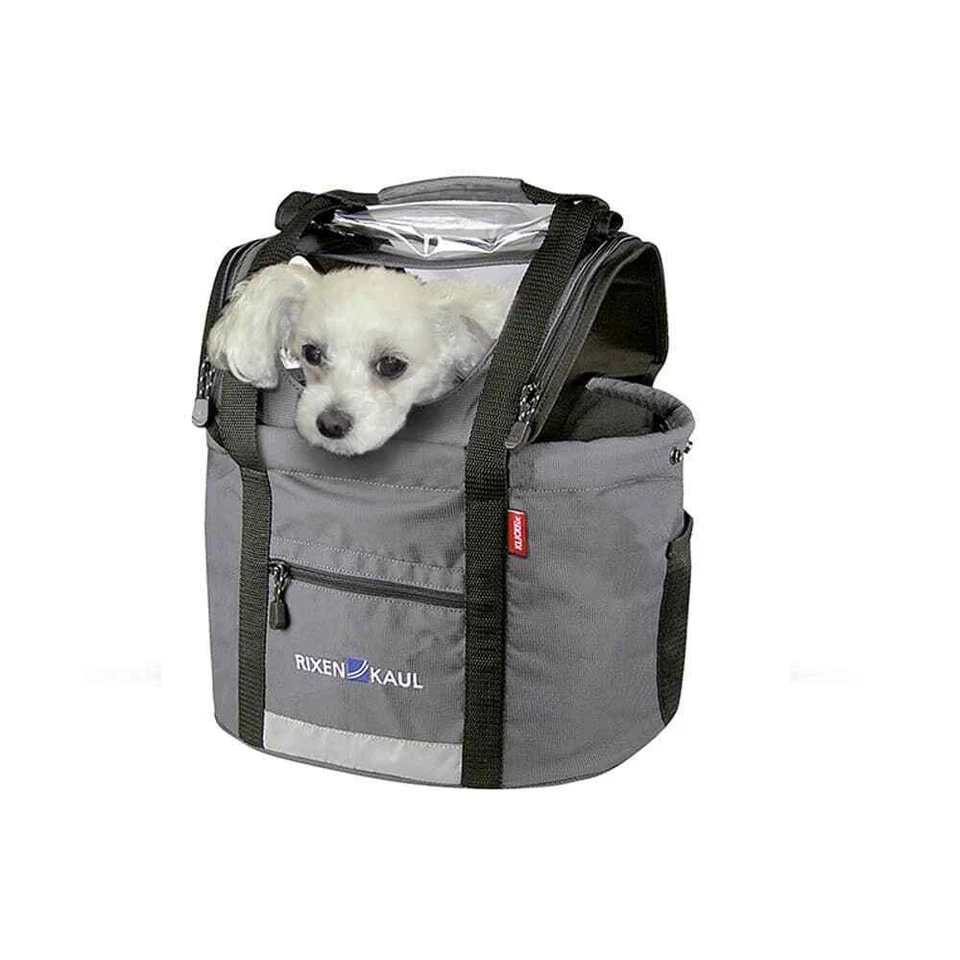 Rixen & Kaul Doggy Lenkerkorb - 24L, Schwarz/Grau (0302GR)