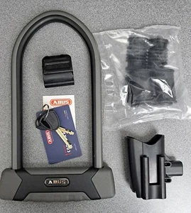 Abus Granit XPlus U-Lock - 4 x 9", Keyed, Black, Includes bracket - Picture 1 of 2