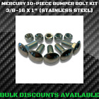 Mercury Car Truck Front Rear Chrome Bumper Body Bolts 3/8-16 X 1 Stainless Steel