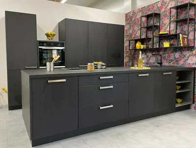 Nolte Ausstellungsküche  M15 Manhattan, 48N Eiche Nero NUR HOLZTEILE - Bild 1 von 4