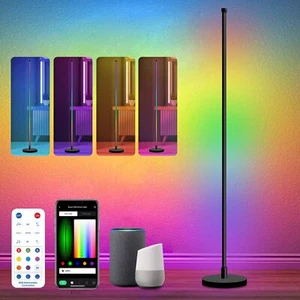 Smart RGB Floor Lamp Compatible with Alexa Dimmable Corner Lamp - Picture 1 of 7
