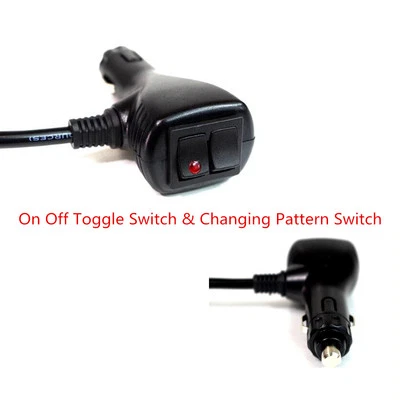 10 ft Car Cigarette Lighter Socket Plug w/Changing Pattern On Off Toggle Switch - Image 1 of 4