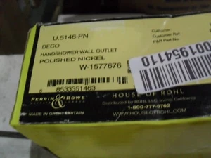 Toma de pared de ducha de mano Rohl U.5146-PN níquel pulido - Imagen 1 de 1