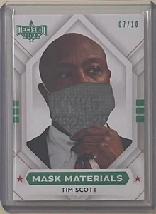TIM SCOTT #/D 7/10 2022 DECISION MASK MATERIALS RELIC CARD U.S. SENATOR SC - Picture 1 of 2