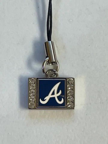 MLB ATLANTA BRAVES DANGLE CHARM USE ON ZIPPER PULL KEY CHAIN BINDER NEW Cover