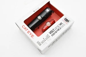 Juego de luces rápidas para mini bicicleta CatEye Volt 200 XC 200 lúmenes carga USB delantera 25 trasera - Imagen 1 de 2