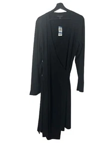 NWT INC International Concepts Dress Womens Size Extra Large Black Wrap Dress  - Picture 1 of 8