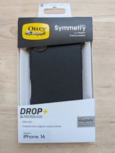M1. Funda MagSafe OtterBox Simetría Cuero Cactus Apple iPhone 16 - Negra - Imagen 1 de 2