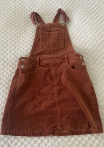 Girls Cat & Jack Fall Orange Corduroy Overall Dress (L 10/12) - Picture 1 of 4