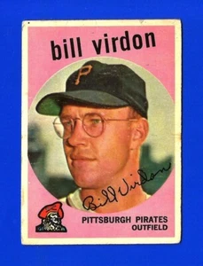 1959 Topps SET BREAK #190 BILL VIRDON VG+/EX PITTSBURGH PIRATES (SB1) - Picture 1 of 2