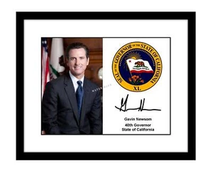 Gavin Newsom 8x10 Signed photo print California governor seal autographed - Picture 1 of 2