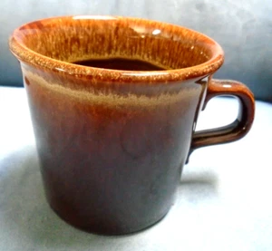 Mid Century Taylor International USA 12 Unzen Braun Tropfglasur Kaffee Tee Becher Tasse - Bild 1 von 1