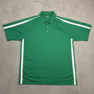 Nike Golf Poloshirt Herren XL grün weiß gestreift Dri Fit Performance Activewear - Bild 1 von 10